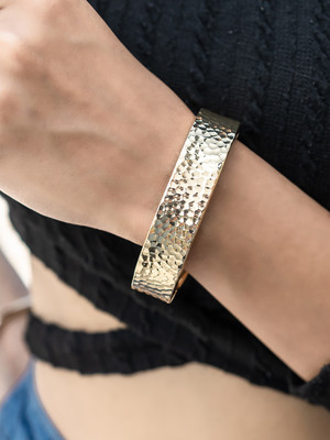 Rare Blings Stainless Steel Cubic Zirconia Rhodium Bangle