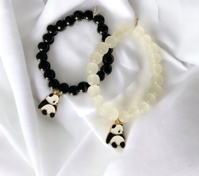Faizam Collection Crystal Beads Bracelet Set(Pack of 2)