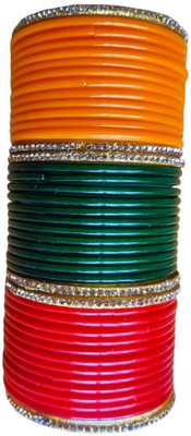 shri GBS Glass Zircon Bangle Set(Pack of 3)