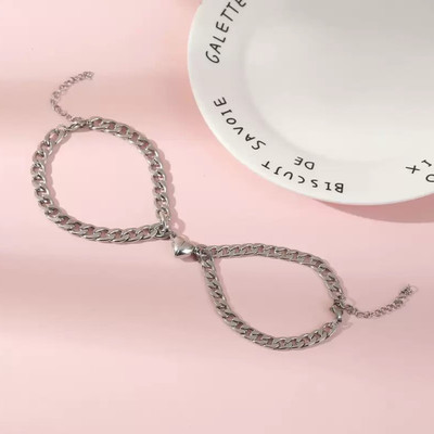ruby collection Stainless Steel Silver Coated Bracelet