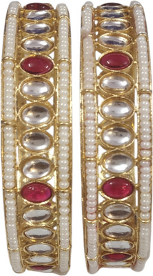 Santosh Jewels Metal Gold-plated Bangle Set(Pack of 2)