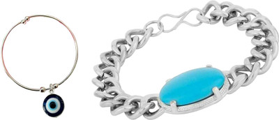 Teeragaj Metal, Alloy Sterling Silver Bracelet(Pack of 4)