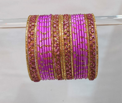 Rudra Metal Gold-plated Bangle Set(Pack of 10)