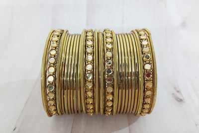 Chrishan Alloy Gold-plated Bangle Set