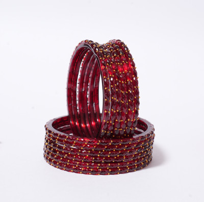 Alankrta Glass Bangle Set(Pack of 12)