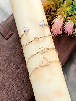 JDENTERPRISES Alloy Gold-plated Bracelet(Pack of 4)