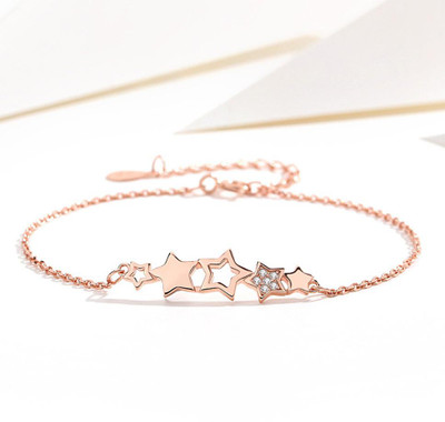 MYKI Stainless Steel Cubic Zirconia Gold-plated Charm Bracelet