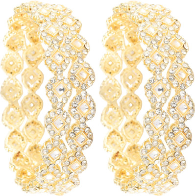 NMII Metal Diamond Bangle Set(Pack of 4)