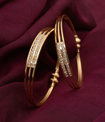 Gemini Creation Alloy Gold-plated Bangle Set(Pack of 2)