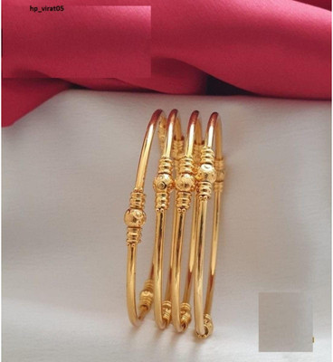 TSF Jewellery Copper Gold-plated Bangle(Pack of 4)