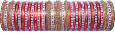 OJHA Plastic Cubic Zirconia Bangle Set(Pack of 2)