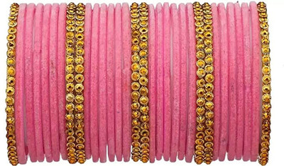RADHA MOHAN EMPIRE Fabric, Glass Bangle Set(Pack of 10)