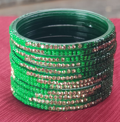 NG collection Glass Bangle Set(Pack of 12)
