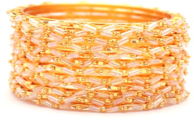Honbon Alloy Beads, Cubic Zirconia Gold-plated Bangle Set(Pack of 12)