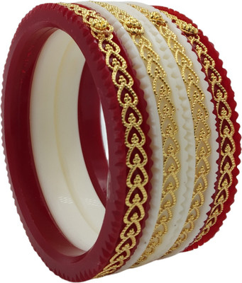 TANVI J Plastic Gold-plated Shakha Pola(Pack of 4)