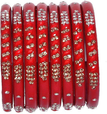 Charu Glass Zircon Kada(Pack of 8)