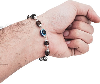 JagatguruShop Rudraksha, Evil Eye Silver Bracelet