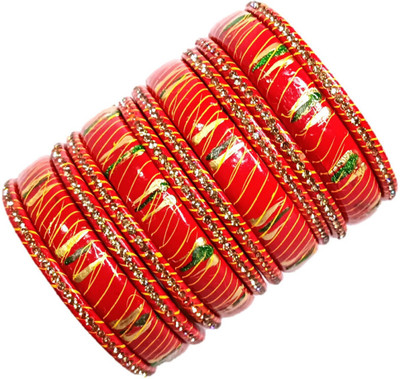 Anshi Creations Lac Bangle Set(Pack of 10)