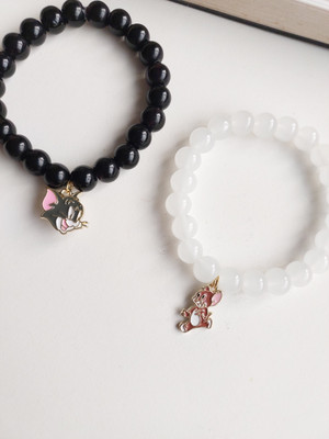 JS Enterprises Stone, Glass Beads, Crystal Bracelet Set(Pack of 2)