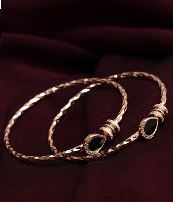 Gemini Creation Alloy Gold-plated Bangle Set(Pack of 2)