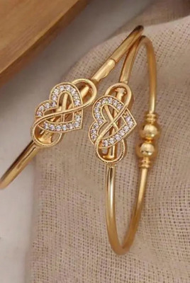 BIMIJEWEL Alloy Gold-plated Bangle(Pack of 2)