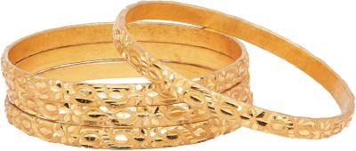 Manikya Brass Gold-plated Bangle Set(Pack of 4)