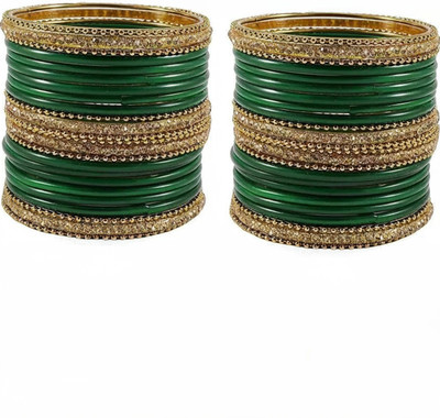 RADHA MOHAN EMPIRE Metal, Glass Bangle Set(Pack of 10)