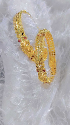 RRCOLLECTIONS Alloy Gold-plated Bangle Set(Pack of 2)