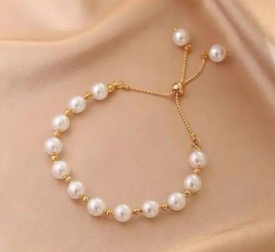 visionswipe Glass Pearl Bracelet