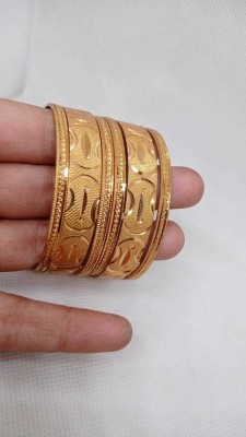 Bhagwati jewels art Brass Gold-plated Bangle Set(Pack of 6)