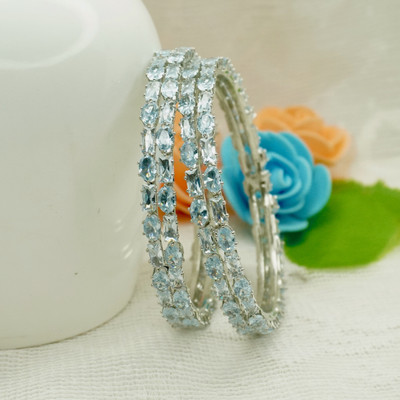 Panini Jewels Crystal Gold-plated Bangle Set(Pack of 2)