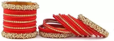 Rajwadi Alloy Pearl Bangle Set(Pack of 42)