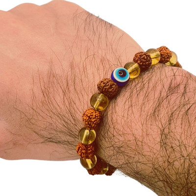 DYAMOR JEWELLERY Stone, Rudraksha Charm Bracelet