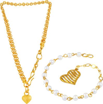 JFL - Jewellery for Less Copper Gold-plated Bracelet Set(Pack of 2)