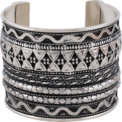 Teejh Alloy Silver Coated Cuff