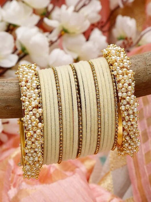 LYBASHINE Metal Cubic Zirconia Gold-plated Bangle Set