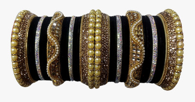 oms Plastic Zircon Bangle Set(Pack of 10)