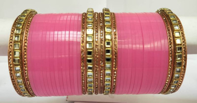 Vjy Plastic Zircon Bangle Set(Pack of 2)