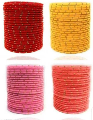 RADHA MOHAN EMPIRE Fabric, Glass Bangle Set(Pack of 96)