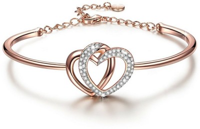 Jewels Galaxy Copper Zircon Gold-plated Charm Bracelet