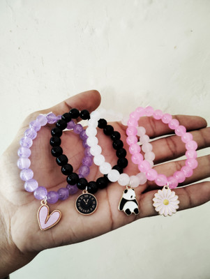 SBSONSCREATION Alloy Beads Bracelet Set(Pack of 4)