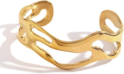 Diving Swan Stainless Steel Gold-plated Cuff