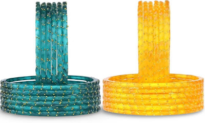 ARENTERPRISES Glass Bangle(Pack of 10)