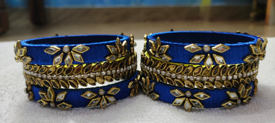 ADCharm Fabric, Stone Bangle Set(Pack of 6)