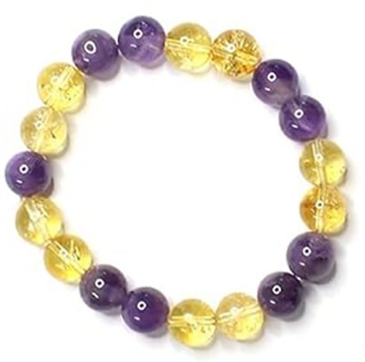 BKJ Amethyst, Citrine + Golden Crystal Bracelet