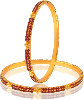 MissMister Brass Gold-plated Bangle Set(Pack of 2)