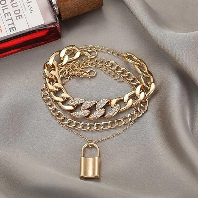 BRM COLLECTIONS Alloy Gold-plated Bracelet Set(Pack of 3)