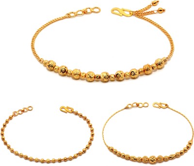 JHB Brass Gold-plated Bracelet Set(Pack of 3)