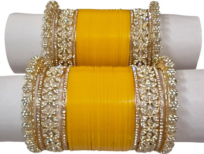 MS RAJESHWARI Plastic Cubic Zirconia, Crystal Chudas(Pack of 2)