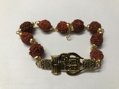 DIVINE SOUVENIRS Rudraksha Gold-plated Bracelet